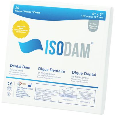 4D RUBBER Isodam Latex Free Dental Dams