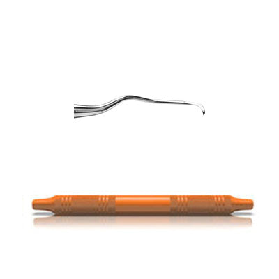 AMERICAN EAGLE Gracey Access Curette 11-12 TT Double Ended Orange Resin Handle 3/8 in