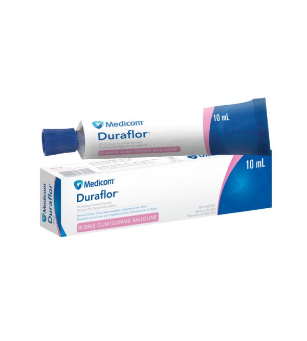 MEDICOM Duraflor Original 5% Sodium Fluoride Varnish Bubble Gum 10 ml tube