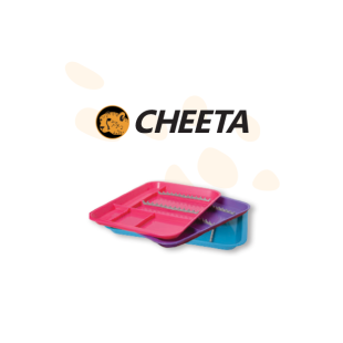 CHEETA Plastic Tray, Divided