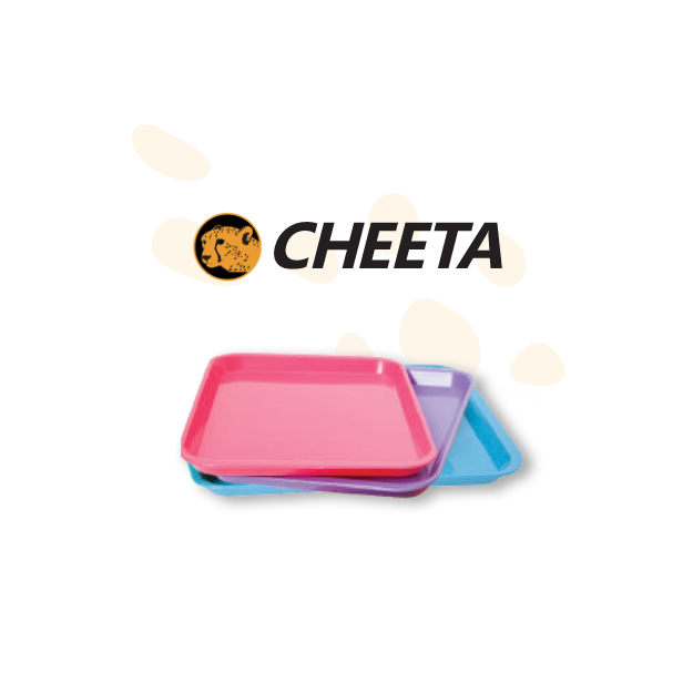 CHEETA Plastic Tray, Flat