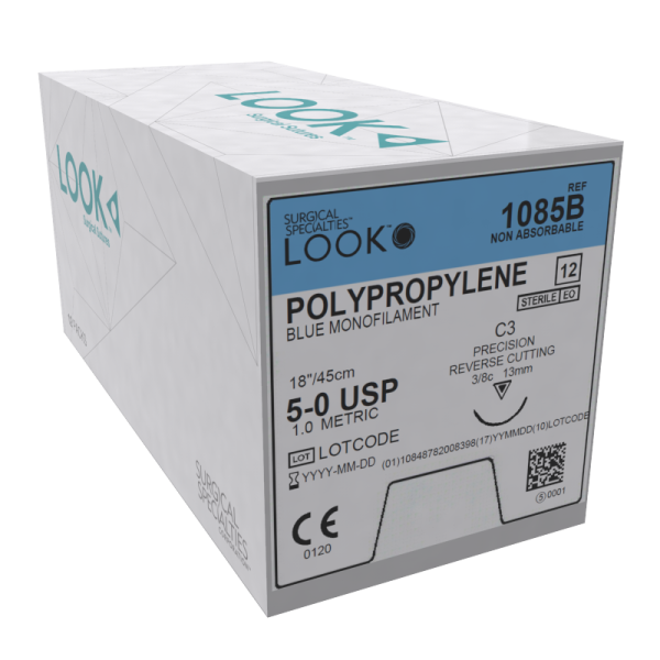 LOOK Sutures Polypropylene 6-0 Suture USP Blue 12/box