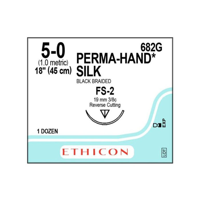 ETHICON Sutures Perma-Hand Silk Black 12/box