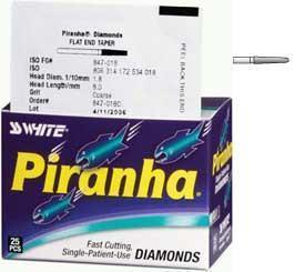 SSW Piranha 2X Single-Use Diamond Round End Taper Bur #856 – 020 Medium FG 5/pk